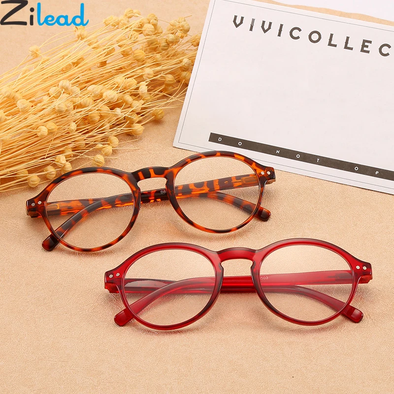 

Zilead Round Frame Reading Glasses Women&Men Clear Lens Presbyopic Eyewear With Diopter +1.0to+4.0 Unisex