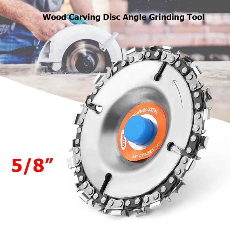 

Multi-function Woodworking Chain Plate 4 Inch Grinder Disc and Chain 22 Tooth Fine Cut Chain Set For 100/115 Angle Grinder
