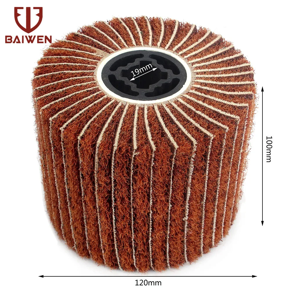 5 Inch Wire Drawing Wheel Sand Inclusion For Stainless Steel Aluminum Iron Metal Polishing Drawing 40-320 Grit Abrasive Tool