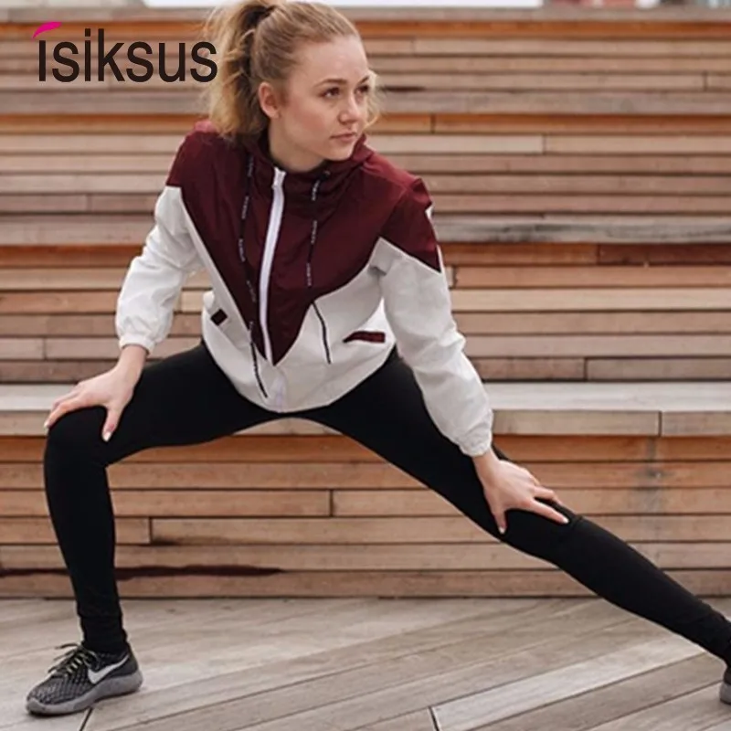 Isiksus Fall Windbreak Jacket Womens Long Sleeve Hooded Coats Spring Autumn Casual Basic Jackets Plus Size 4xl For Women WJ008