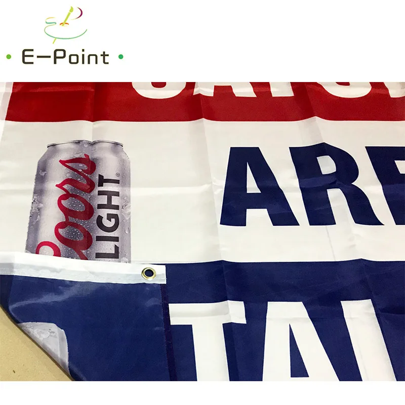 Светящийся пиво Coors флаг для высоких мальчиков Размер 3 фута * 5 футов (90*150 см)