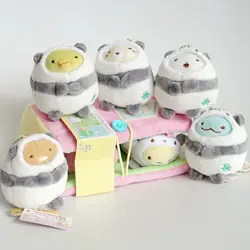 Kawaii Panda сцена серия Sumikko Gurashi San-X брелок плащ 6 шт./компл. плюшевая мягкая игрушка Рождественский подарок для девочек Дети