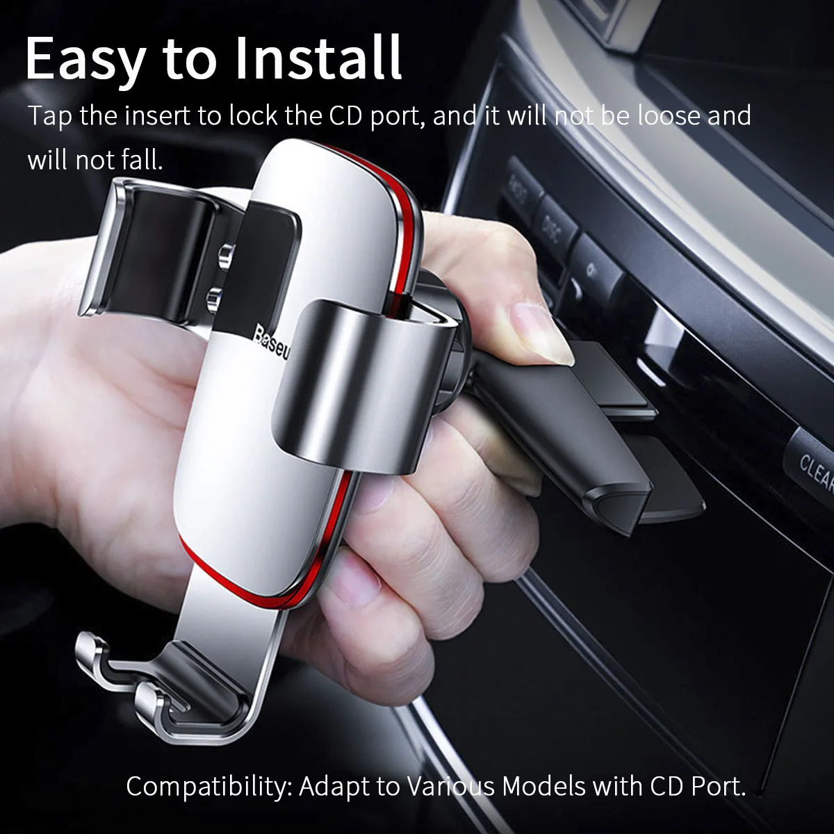 

Universal Gravity Car CD Slot Phone Holder Mount Car Air Vent Phone Holder Stand for iPhone XR Samsung S10e Mobile Phone Holder