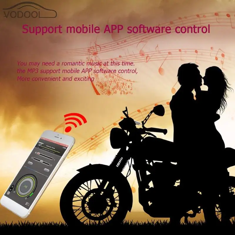 Водонепроницаемый мотоцикл Bluetooth аудио звуковая система светодиодный приложение управление MP3/TF/USB fm-радио стерео динамик Противоугонный громкий динамик