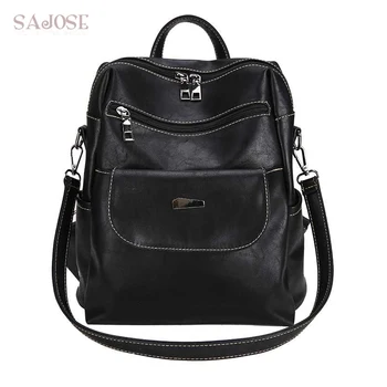 

School Backpacks for Teenage Girls PU Leather Women Backpack High Quality Female Fashion Shoulder Student Bag Casual Knapsack