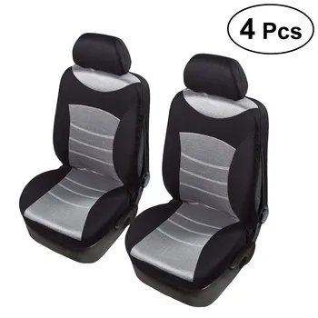 

4 in 1 Universal 3D Mesh Front Seat Covers Bucket Seat Covers Blanket Pad Protectors for Car SUV Truck (Grey)