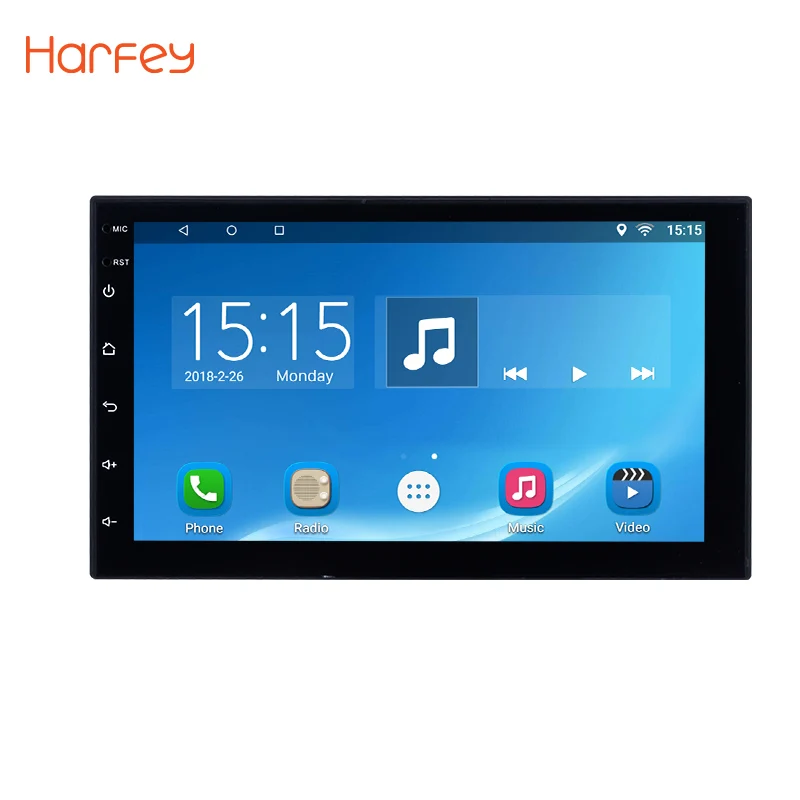 Harfey Android 6 0 7 &quot2DIN универсальное радио 1024*600 автомобильный Bluetooth GPS навигация для