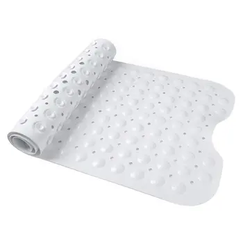 

Bath Mat 100 x 40cm with Cupping Massage Bath Mat white anti-slip Material Extra-long shower mat Washable bathroom rug in mach