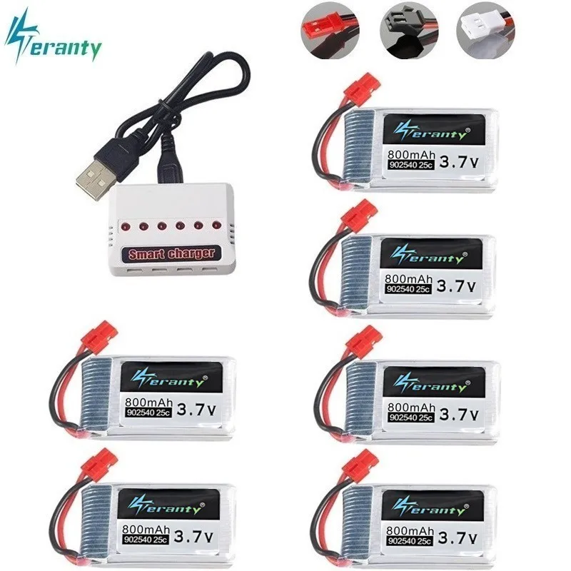 Зарядное устройство Lipo 3 7 в 800 мАч 25c для Syma X5 X5HC X5HW X5UW X5UC запасные части
