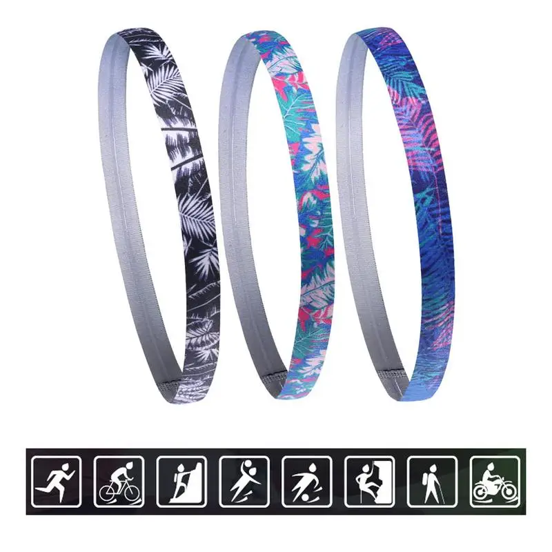 

Printing Hair Band Fashion Walking Headband Cycling Running For Men And Women Silicone Antiperspirant Sports Yoga Hair Band