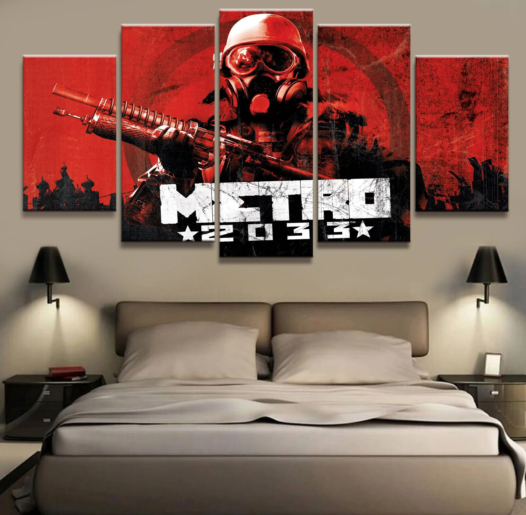 

Wall Art Game Poster 5 Pieces Metro Exodus Poster Printed Canvas Painting Pictures Modern Painting On Canvas Decoration Frame