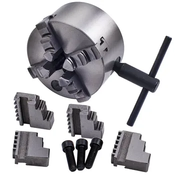 

100mm 4 Jaw Chuck Self-Centering with Spare Jaws for Lathe Milling K12-100 Tool