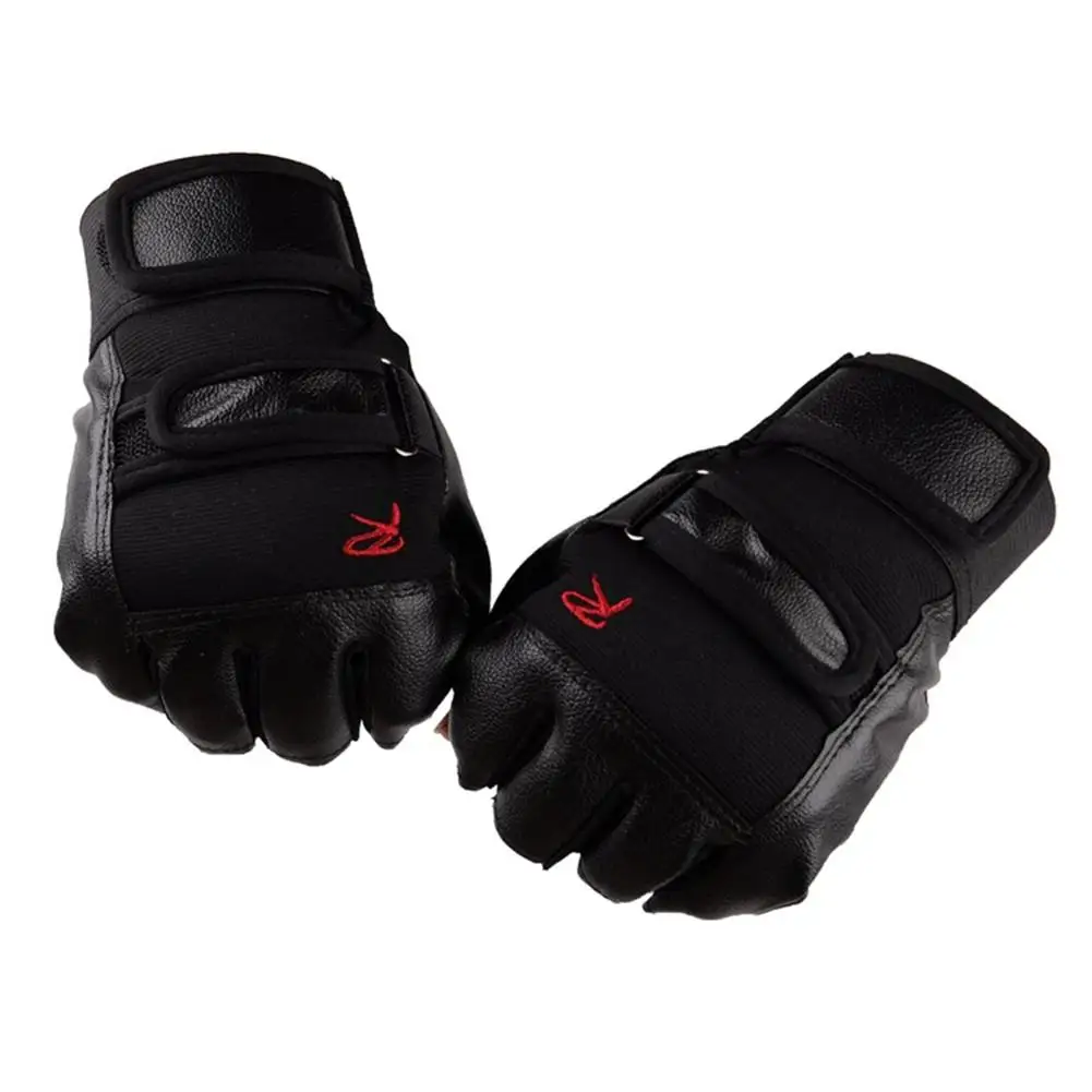 1 pair High Strength Weight Lifting Gym Glove Exercise Sport Fitness Sports riding Weight Lifting Leather Gloves