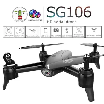 

SG106 Drone 2.4Ghz 4CH WiFi FPV Optical Flow Dual 720P HD Camera RC Helicopter Follow-up Headless Mode Quadcopter Selfie Drone
