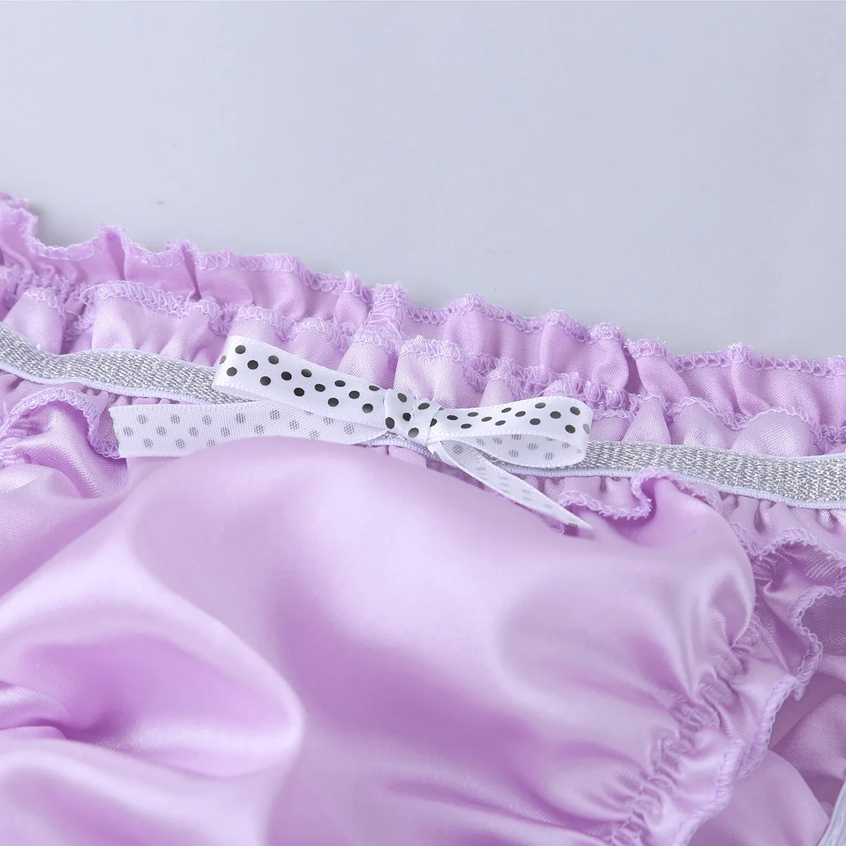 Мужское нижнее белье Sissy мягкие блестящие атласные трусики с подвязками