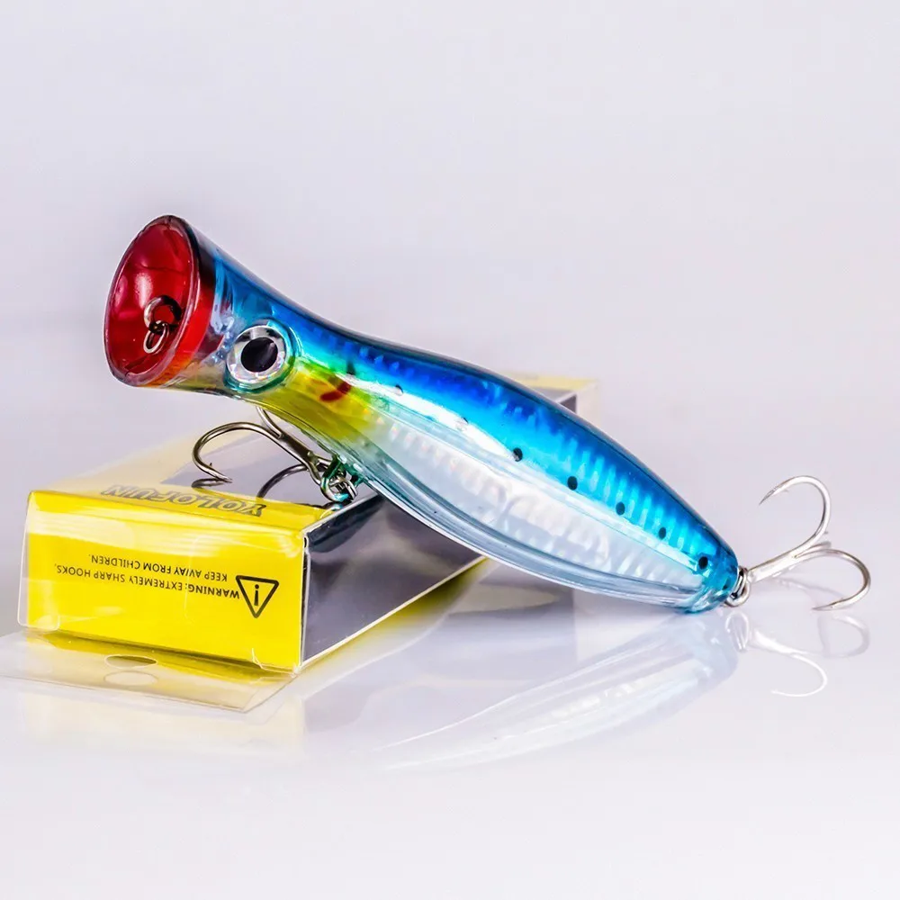 1 Stuks Grote Popper 12Cm 42G Wobbler Vissen Lokken Crankaas Top Water Lokt Lang Schot Visaas Snoekbaars Zwemaas