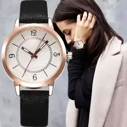 2019 Элитный бренд Для женщин Простые Стильные часы кожаный ремешок кварцевые модные часы, наручные часы женские часы для Для женщин Relogio