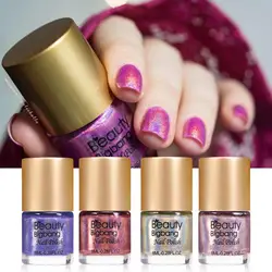 BeautyBigBang 6 бутылок Новый 2018 голографический лак красочные Холо nailpolish ногтей Гель-лак с блестками лак для ногтей набор