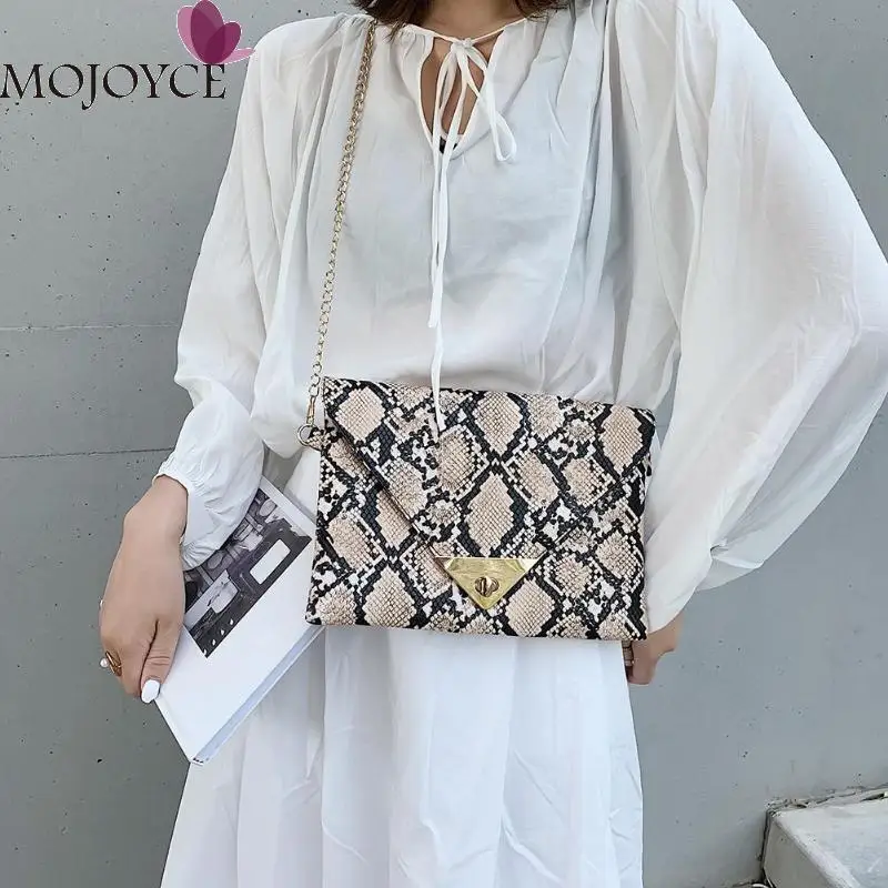 المرأة الأفعى الجلد طباعة مغلف الكتف رسول صغيرة عارضة أكياس الأزياء Crossbody مخلب ل المراهقين الفتيات بولسا الأنثوية