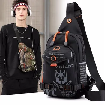 

Men Sling Back Day Pack Travel Rucksack Fashion Cross Body Shoulder Bags Male Nylon Military Messenger Chest Bag High Quality