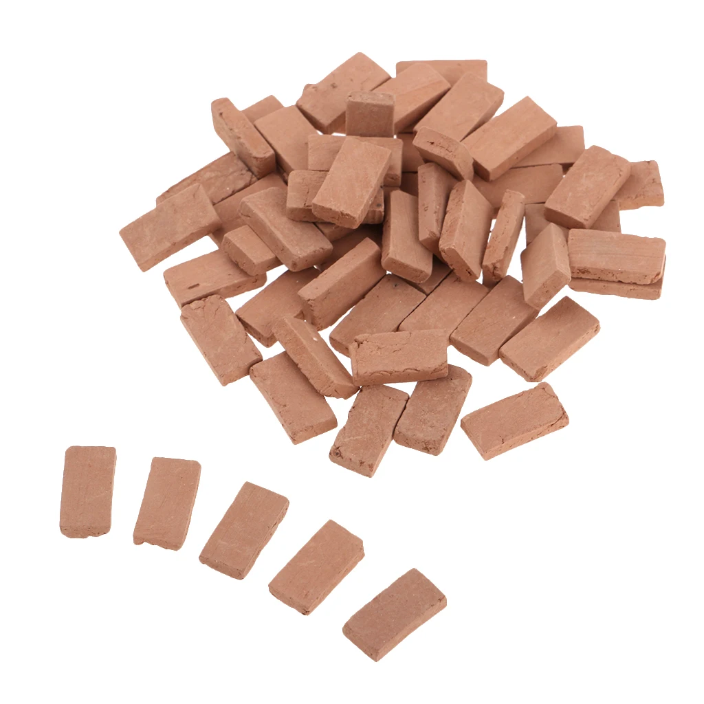 

Realistic 1/35 Miniature Red Brick Model for Sand Table Building 1.1X0.6cm