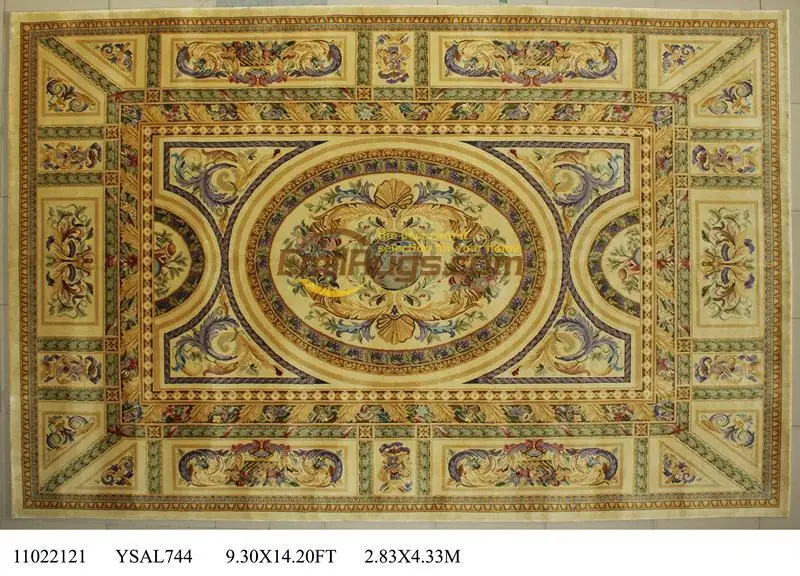 Топ Мода Tapete Подробнее о 9,3 'X 14,2' ручной Узелок толстый плюшевый французский коврик «савонри» ковер сделан на заказ ysal744gc88savyg2