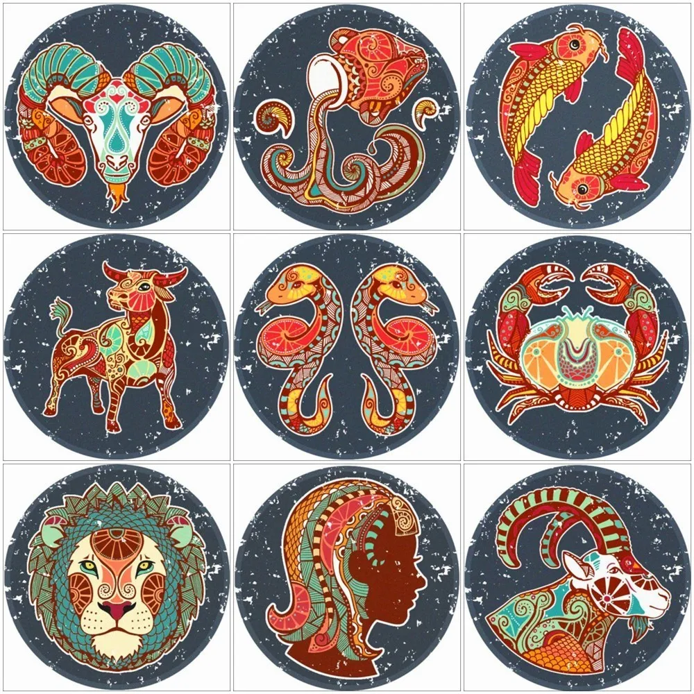 

Huacan 5D Full Square Diamond Painting Cartoon Constellation Diamond Embroidery Sale Rhinestone Picture Diamond Mosaic Drop Ship