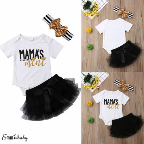 

PUDCOCO Baby Girl outfit set Summer Romper 3pcs Headband+Bodysuit+Pants Clothes Set