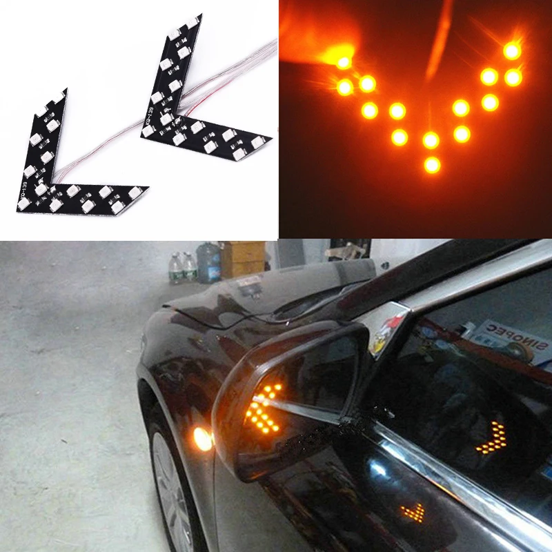 Светодиодная стрелка 14SMD для автомобильного зеркала заднего вида указатель