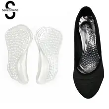 1 пара силиконовых стелек для женской обуви ортопедические стельки для супинатора с гелевыми подушечками, Нескользящие стельки для обезболивания, стельки для обуви ZH361