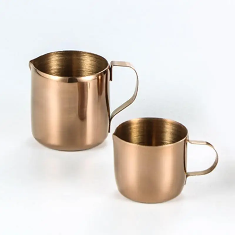 

Mini Milk Coffee Cup Stainless Steel Plating Coffee Latte Milk Frothing Cup Pitcher Jug Espresso Coffee Mug Cappuccino Cups