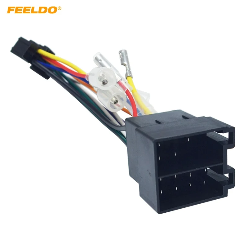

FEELDO Car Stereo Radio ISO 16-Pin PI100 Wire Harness Adapter For Pioneer 2003-on For Volkswagen Wire Connector Into Car Cable