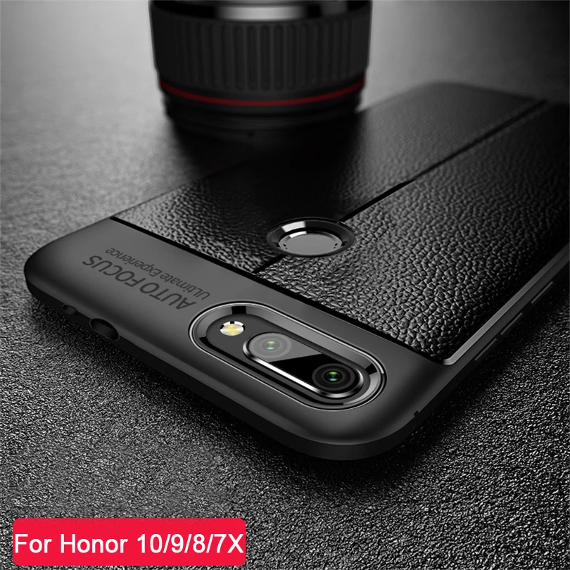 

Waterproof Shockproof Phone Case For Huawei Honor 8 9 10 Lite 7X 6X Leather Pattern TPU Cover Cases For Huawei 9 9i 7A 7C DYee