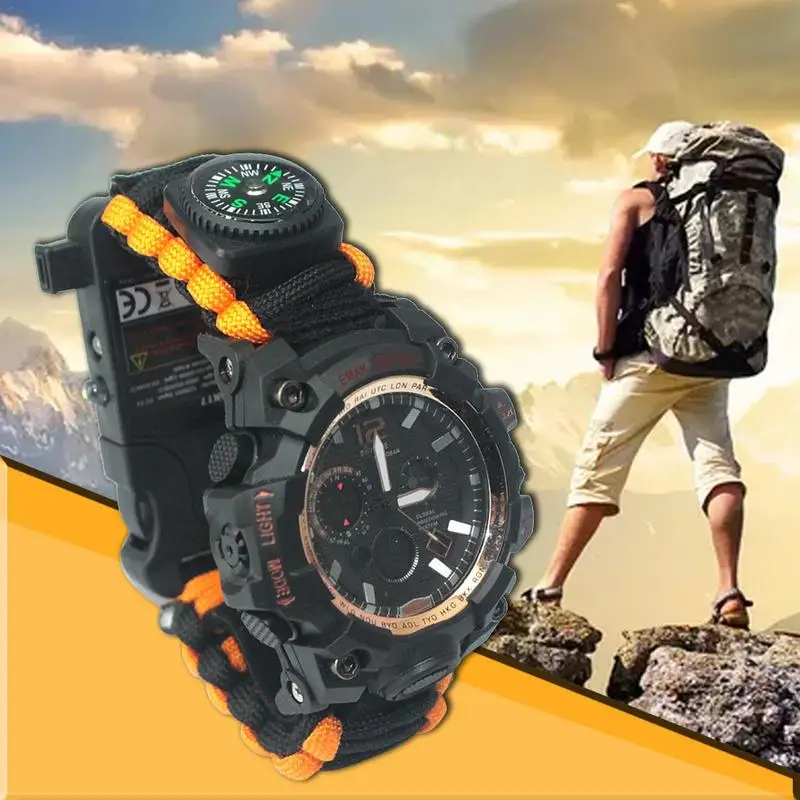 

Multifunctional Waterproof Watch Outdoor For Sports Leisure Hiking Camping LED Laser Watches High Quality