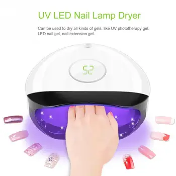 

56W UV LED Lamp Nail Dryer Auto Timer Phototherapy Machine with Projection Display Nail Art Tools uv Nail Lamp b