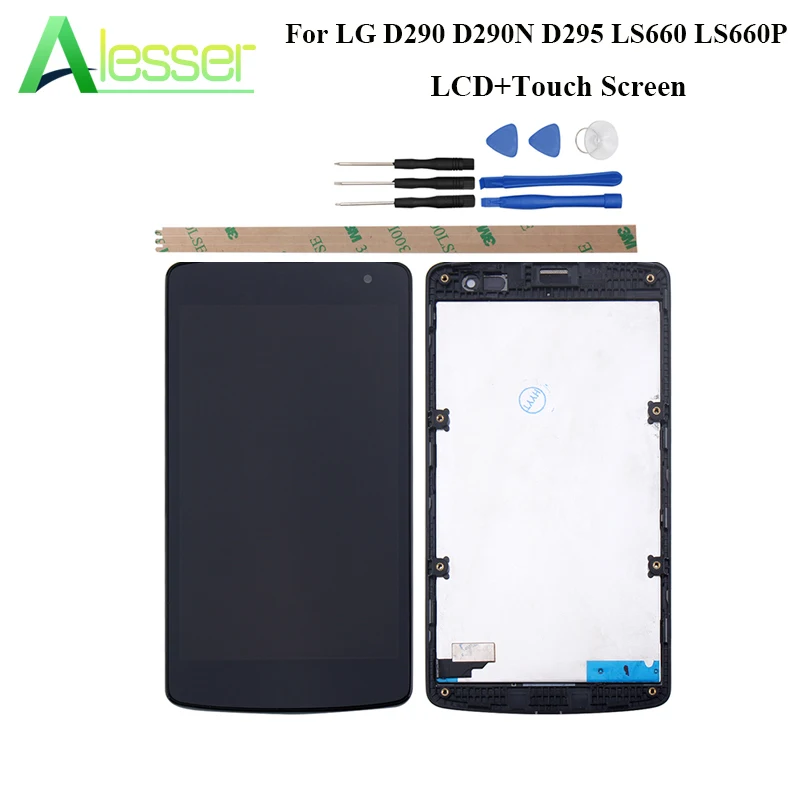 

Alesser For LG D290 LCD D290N D295 LS660 LS660P Display And Touch Screen With Frame +Tools 4.5 inch For LG D290 D290N D295