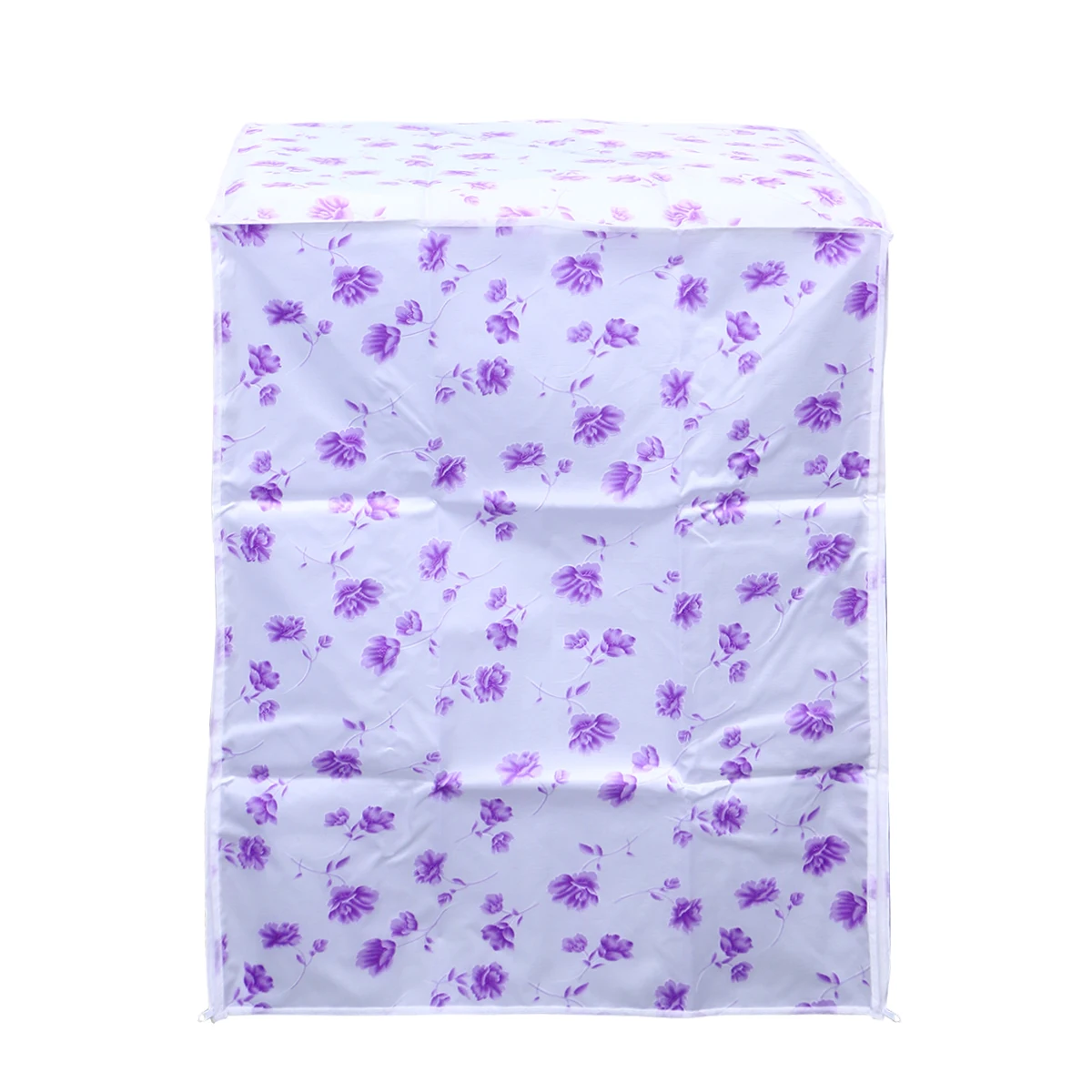 

1 PC Washing Machine Cover Zippered Waterproof Roller Polyester Satin Cloth Dustproof Washing Machine Case A30