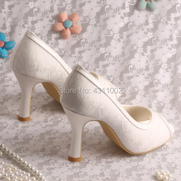 Slip on Office Lady Party Shoe Peep Toe High Heel Pumps Handmade