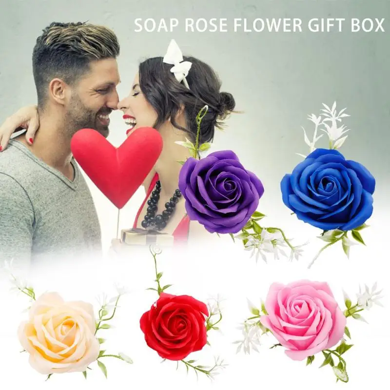 

Artificial Flowers Branch Preserved Single Rose Soap Flower Gift Box Valentines Day Birthday Gifts For Girlfriend Wife
