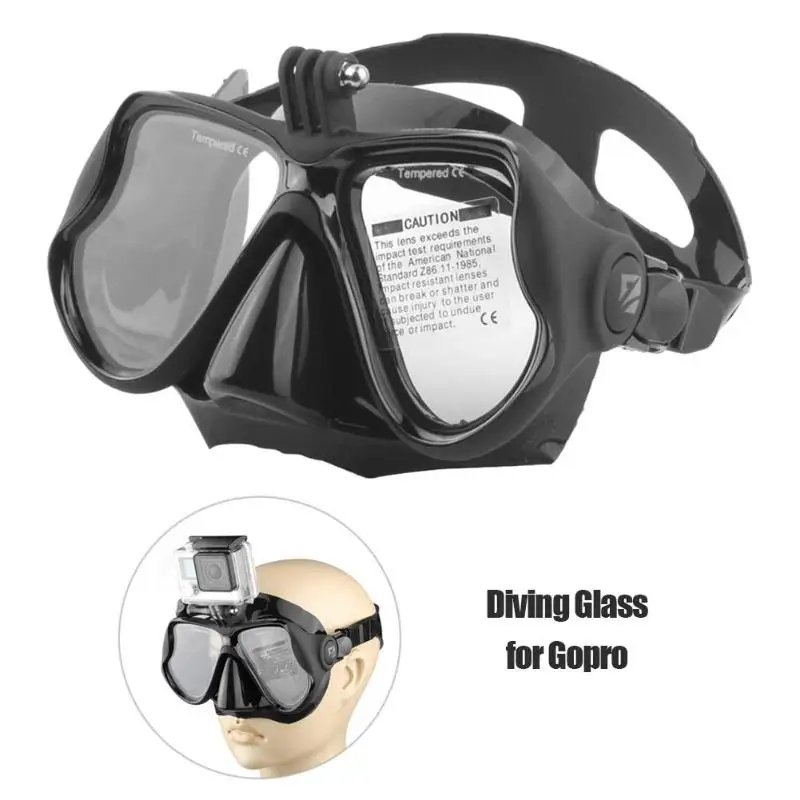 Маска для ныряния с трубкой плавающие очки Gopro Спортивная камера крепление