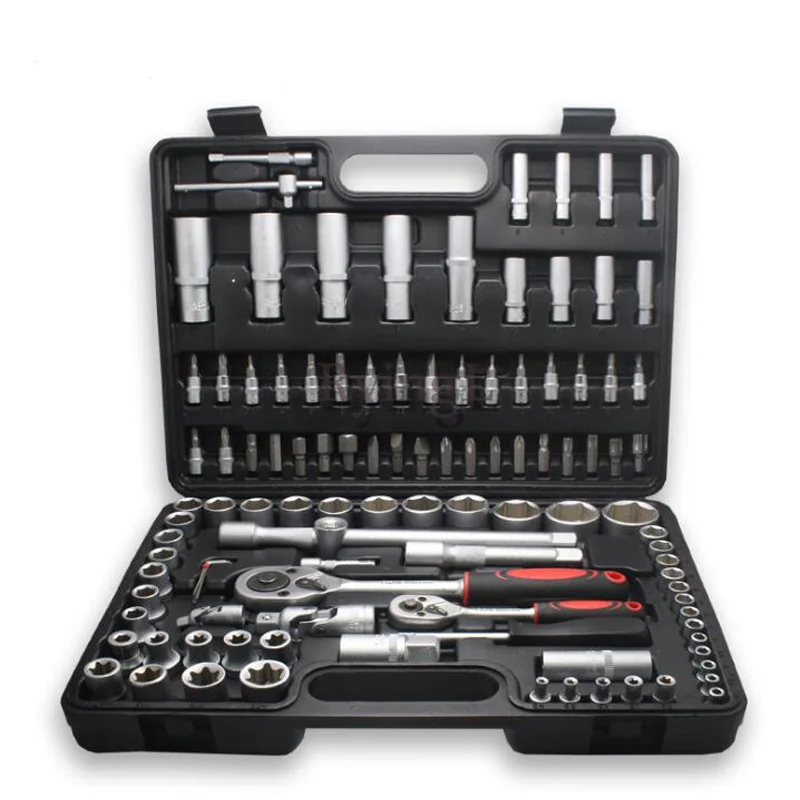 

YG 108pcs Car Repair Tool Set Auto Repair Tool Kits Sockets Set Bit Set Ratchet Spanners Wrench