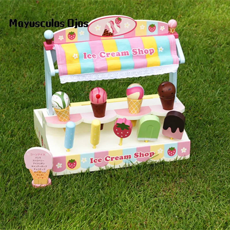 ice cream shop toy wooden