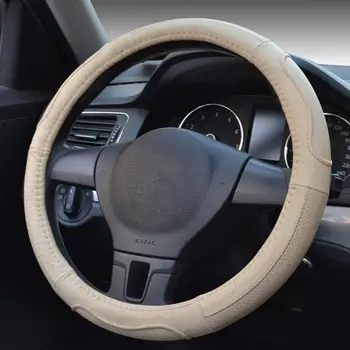 

Universal Four Seasons Steering Wheel Cover Punch Breathable Non-slip Microfiber Leather Auto Car Steering Cover