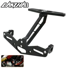 Черный мотоциклетный кронштейн для номерного знака ретро матовый алюминиевый держатель номерного знака Универсальный Для Honda Grom Kawasaki Ducati