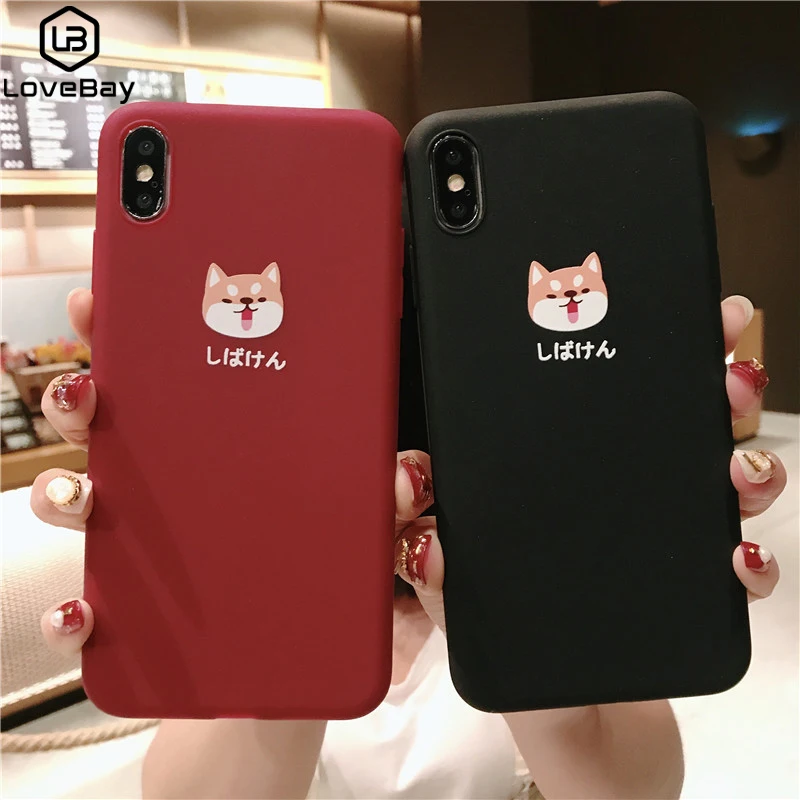 Lovebay Phone Case For iPhone 6 6s 7 8 Plus X XR XS Max Cute Cartoon Shiba Dog Soft TPU 11 Pro Back Cover |