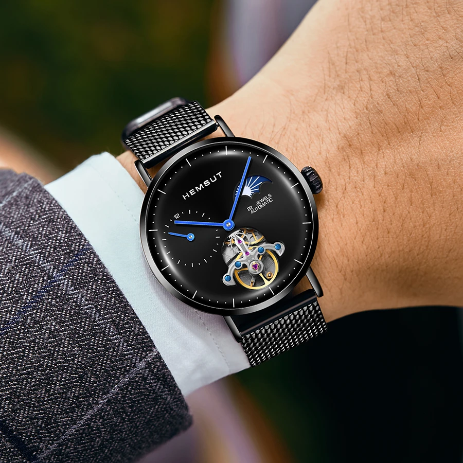 

mens watches top brand luxury Automatic Winding Mechanical Watch Sport Military Relogio Automatico Masculino