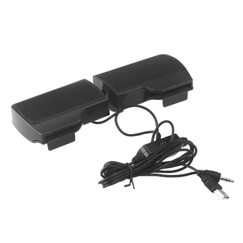 Mini Portatile USB Altoparlante Stereo Soundbar per il Taccuino Del Computer Portatile Mp3 Lettore Musicale Del Telefono Del Computer PC con la Clip Nero