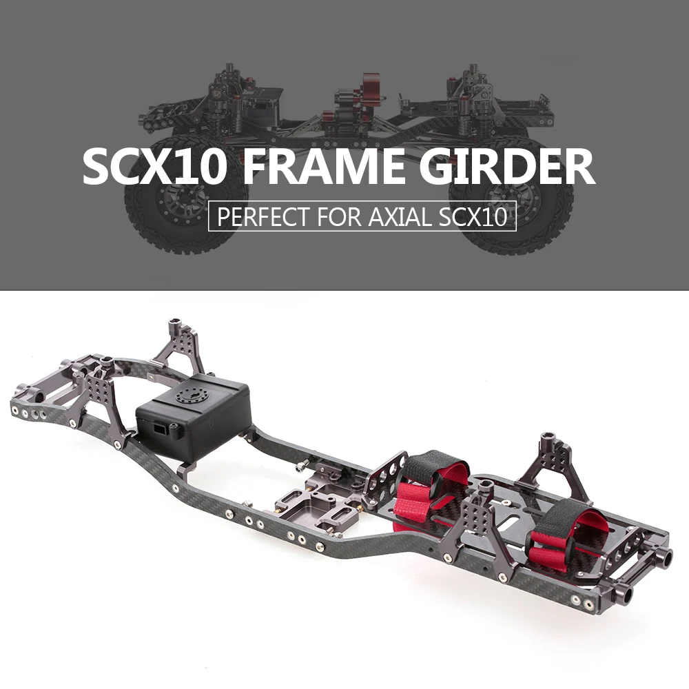 

1:10 RC Car Frame Frame Girder Carbon Graphite Chassis Frame Rails for 1/10 Axial SCX10 RC Crawler Truck Off-road Car