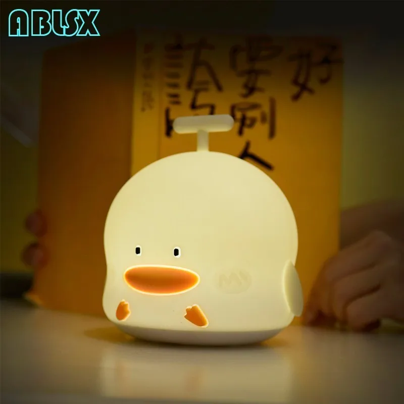 

Animal Night Light For Children Cute Duck Nightlights For Christmas Gift 3D Led Toys With Trumpet Cartoon Anime Beside Lamp Xmas