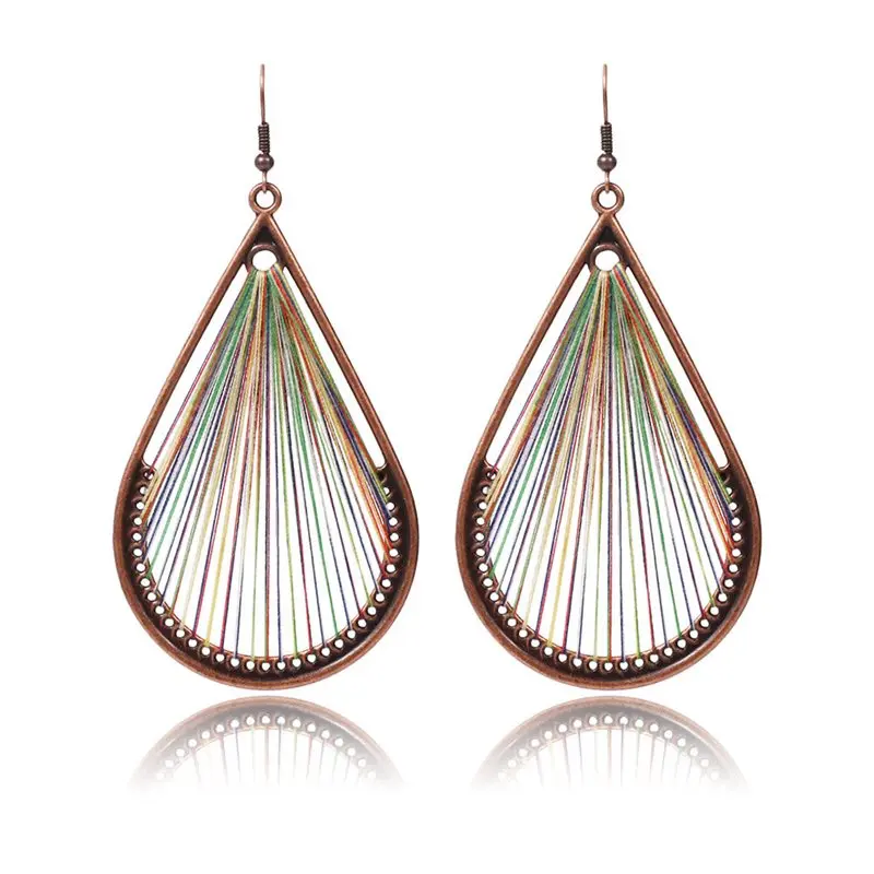Boho Retro Drop Earrings Women Elegant Hyperbole Trendy Ethnic Water Adult Female Fashion Party Prom Gifts Accessories | Украшения и